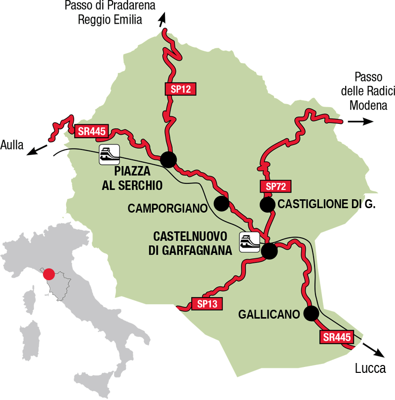 mappa Garfagnana